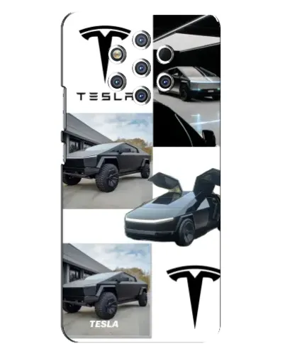 Чехол для Nokia 9 с картинкой «Коллаж Cybertruck Tesla»