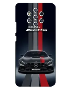 Чехол для Nokia 9 с картинкой «Mercedes — белый карбон»