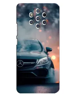 Чехол для Nokia 9 с картинкой «Mercedes — ночной город»