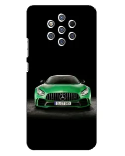 Чехол для Nokia 9 с картинкой «Mercedes — неоновый лого»