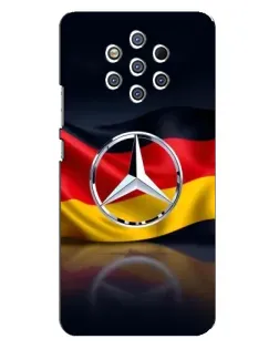 Чехол для Nokia 9 с картинкой «Mercedes — флаг Германии»