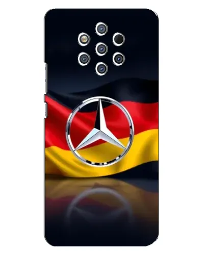 Чехол для Nokia 9 с картинкой «Mercedes — флаг Германии» Чехол для Nokia 9 с картинкой «Mercedes — флаг Германии»