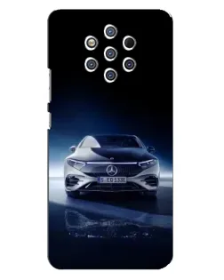 Чехол для Nokia 9 с картинкой «Ночной Mercedes EQ»