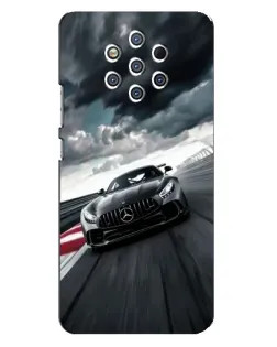 Чехол для Nokia 9 с картинкой «Гоночный Mercedes AMG»