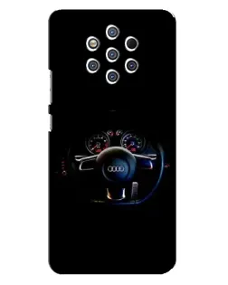 Чехол для Nokia 9 с картинкой «Салон Audi — руль»