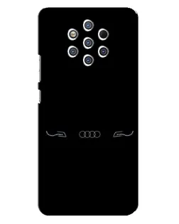 Чехол для Nokia 9 с картинкой «Audi — световой подпись»