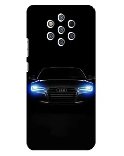 Чехол для Nokia 9 с картинкой «Audi в неоне»