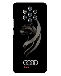 Чехол для Nokia 9 с картинкой «Графика — пантера и Audi»