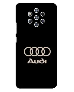 Чехол для Nokia 9 с картинкой «Audi — золотой логотип»