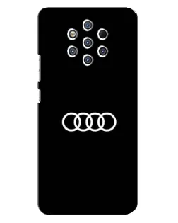 Чехол для Nokia 9 с картинкой «Audi White Logo»