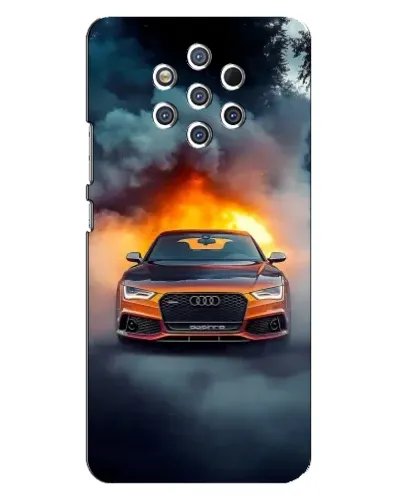 Чехол для Nokia 9 с картинкой «Audi в огненном дыму» Чехол для Nokia 9 с картинкой «Audi в огненном дыму»