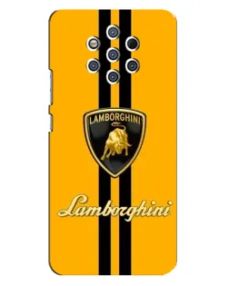 Чехол для Nokia 9 с картинкой «Lamborghini Stripe желтый»