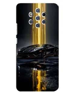 Чехол для Nokia 9 с картинкой «Ночной Lamborghini драйв»