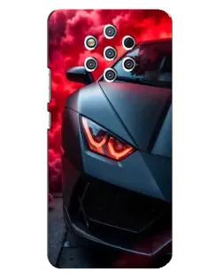 Чехол для Nokia 9 с картинкой «Lamborghini красное сияние»