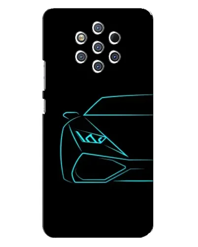 Чехол для Nokia 9 с картинкой «Голубой силуэт Lamborghini» Чехол для Nokia 9 с картинкой «Голубой силуэт Lamborghini»