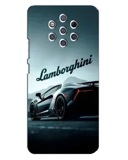 Чехол для Nokia 9 с картинкой «Классическая надпись Lamborghini»