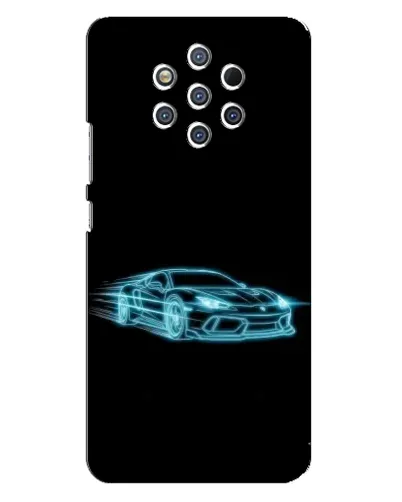 Чехол для Nokia 9 с картинкой «Неоновый контур Lamborghini» Чехол для Nokia 9 с картинкой «Неоновый контур Lamborghini»