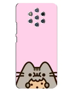 Чехол для Nokia 9 с картинкой «Pusheen и печенье» Чехол для Nokia 9 с картинкой «Pusheen и печенье»