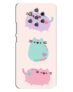 Чехол для Nokia 9 с картинкой «Pusheen трио» Чехол для Nokia 9 с картинкой «Pusheen трио»