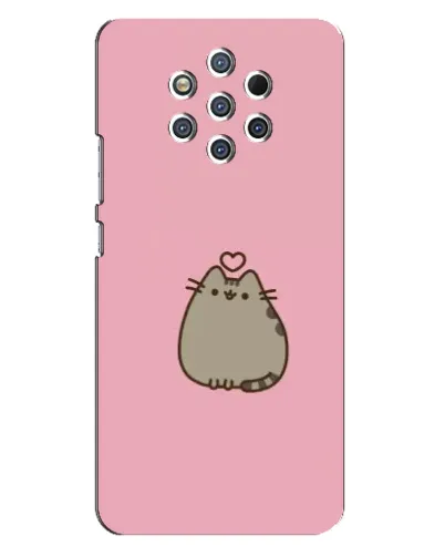 Чехол для Nokia 9 с картинкой «Pusheen сердце» Чехол для Nokia 9 с картинкой «Pusheen сердце»
