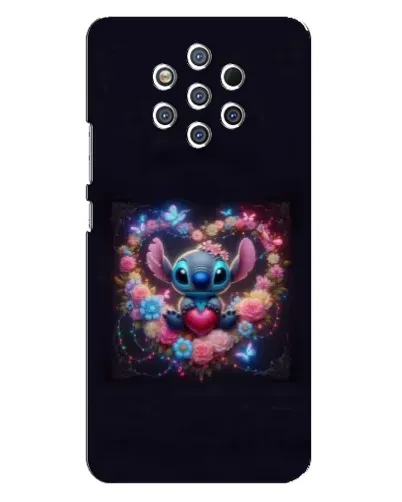 Чехол для Nokia 9 с картинкой «Stitch в цветах» Чехол для Nokia 9 с картинкой «Stitch в цветах»