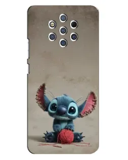 Чехол для Nokia 9 с картинкой «Стич на коричневом фоне»