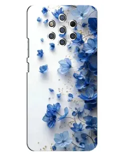 Чехол для Nokia 9 с картинкой «Голубой цветочный каскад» Чехол для Nokia 9 с картинкой «Голубой цветочный каскад»