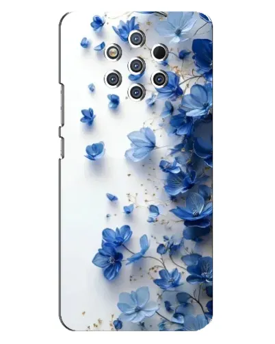 Чехол для Nokia 9 с картинкой «Голубой цветочный каскад» Чехол для Nokia 9 с картинкой «Голубой цветочный каскад»