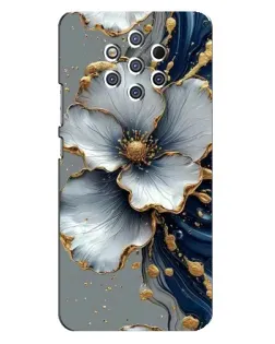 Чехол для Nokia 9 с картинкой «Белый цветок и золотой флюид» Чехол для Nokia 9 с картинкой «Белый цветок и золотой флюид»