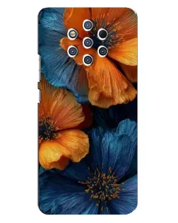 Чехол для Nokia 9 с картинкой «Яркая сине-оранжевая флора» Чехол для Nokia 9 с картинкой «Яркая сине-оранжевая флора»
