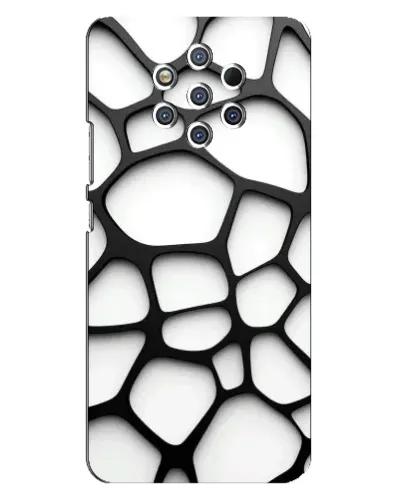 Чехол для Nokia 9 с картинкой «Белая объемная сетка» Чехол для Nokia 9 с картинкой «Белая объемная сетка»