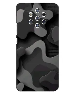 Чехол для Nokia 9 с картинкой «Темный абстрактный камуфляж»