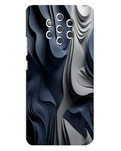 Чехол для Nokia 9 с картинкой «Объемные синие складки» Чехол для Nokia 9 с картинкой «Объемные синие складки»