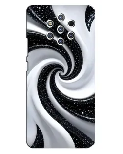 Чехол для Nokia 9 с картинкой «Черно-белая спираль»