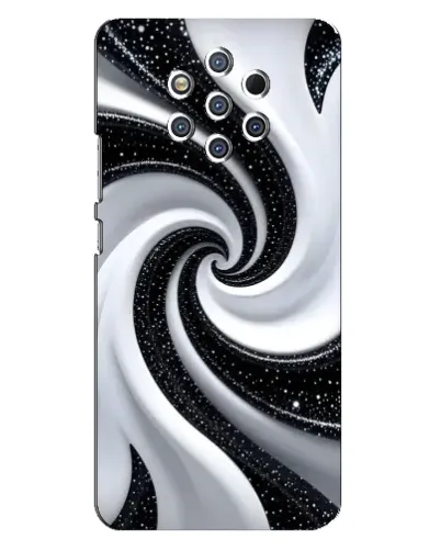 Чехол для Nokia 9 с картинкой «Черно-белая спираль» Чехол для Nokia 9 с картинкой «Черно-белая спираль»