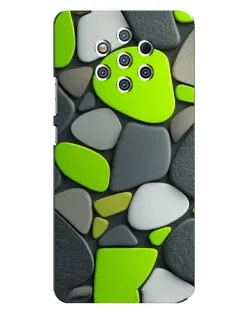 Чехол для Nokia 9 с картинкой «Яркая неоновая галька»