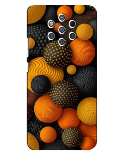 Чехол для Nokia 9 с картинкой «Объемные оранжевые сферы» Чехол для Nokia 9 с картинкой «Объемные оранжевые сферы»