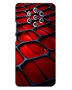 Чехол для Nokia 9 с картинкой «Красная глянцевая сетка»