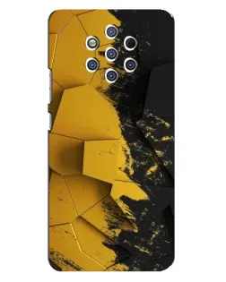 Чехол для Nokia 9 с картинкой «Золотые осколки геометрии»