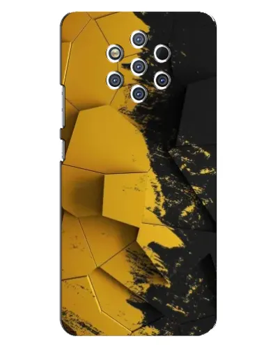 Чехол для Nokia 9 с картинкой «Золотые осколки геометрии» Чехол для Nokia 9 с картинкой «Золотые осколки геометрии»