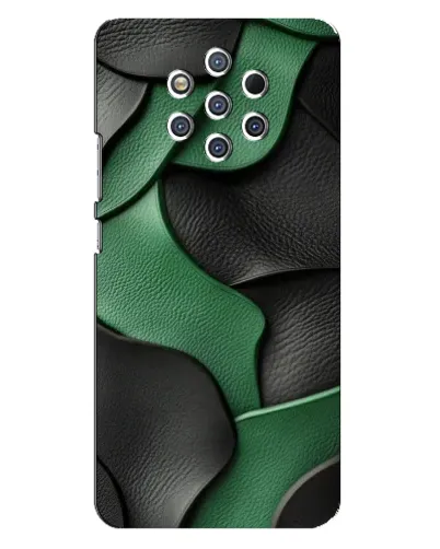 Чехол для Nokia 9 с картинкой «Зеленые кожаные волны» Чехол для Nokia 9 с картинкой «Зеленые кожаные волны»