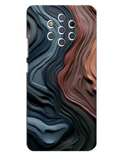 Чехол для Nokia 9 с картинкой «Цветные волны каньона»
