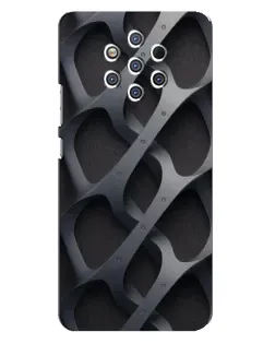 Чехол для Nokia 9 с картинкой «Объемное серое плетение»