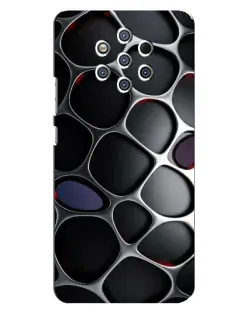 Чехол для Nokia 9 с картинкой «Объемная темная решетка»