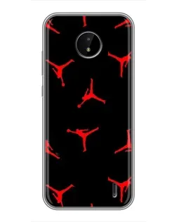 Чехол для Nokia C10 с картинкой «Jordan Red Pattern» Чехол для Nokia C10 с картинкой «Jordan Red Pattern»