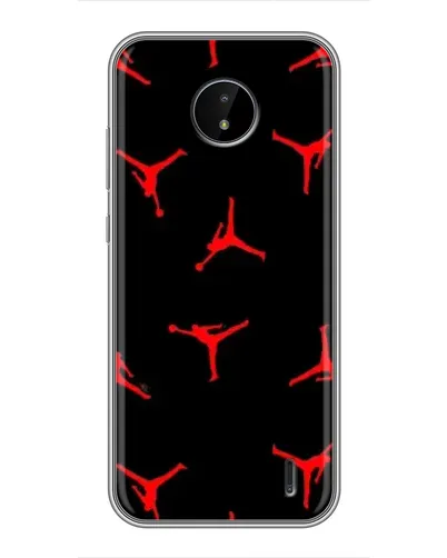 Чехол для Nokia C10 с картинкой «Jordan Red Pattern»