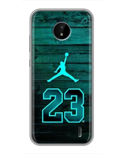 Чехол для Nokia C10 с картинкой «Jordan Cyan 23»