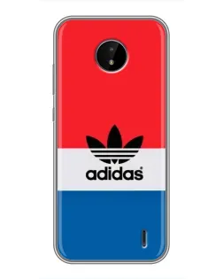Чехол для Nokia C10 с картинкой «Ретро блоки Adidas»