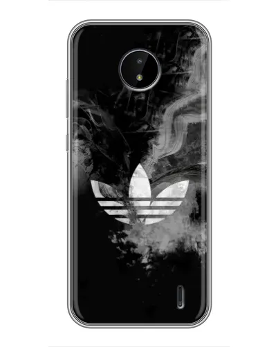 Чехол для Nokia C10 с картинкой «Абстрактный дым Adidas»