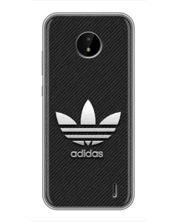 Чехол для Nokia C10 с картинкой «Adidas Карбоновая текстура»